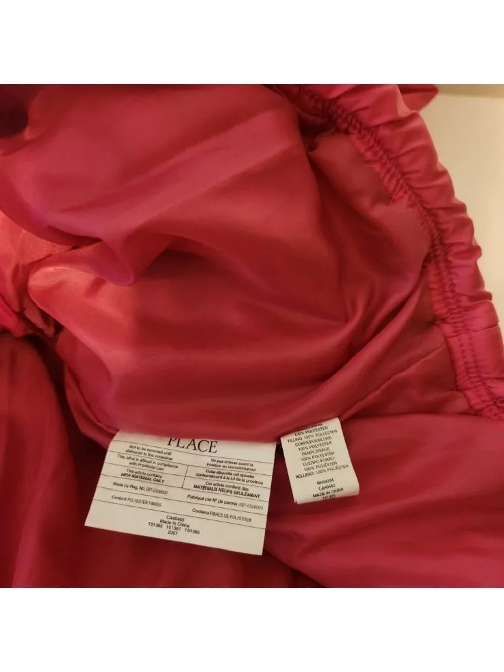 The Childrens Place Girls Beetroot Pink Puffer Jacket Fleece Lined Hood 14 NEW